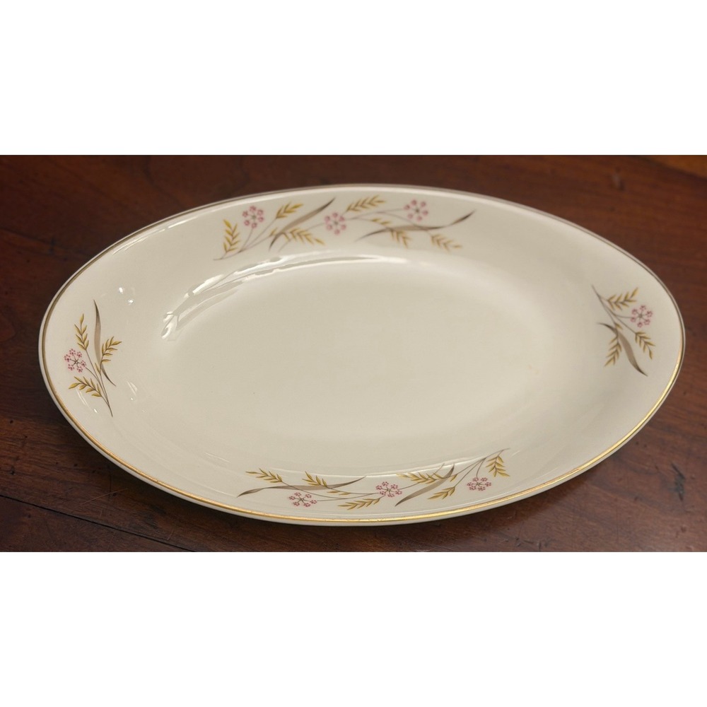 Vintage‎ Universal Ballerina Harvest Oval Serving Platter 22k Gold Comde 1950s